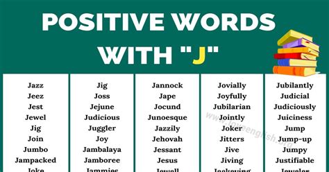 239 Positive Words that Start with J - Love English