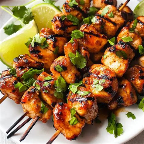 Spicy Grilled Chicken Skewers recipe - Grandma Recipes
