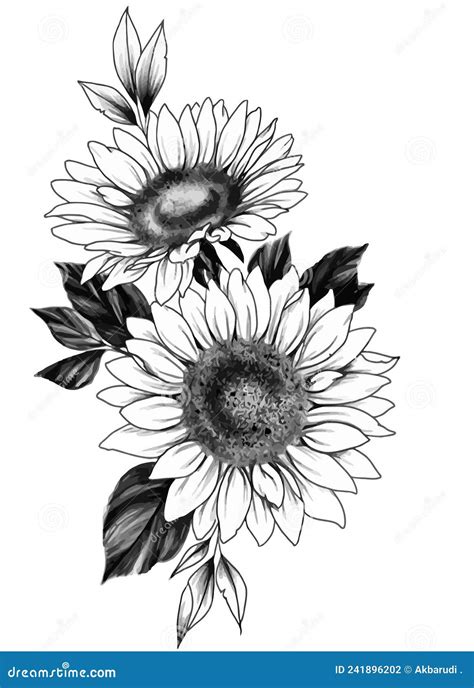 SUnFlower Outline Aesthetic, Beauty Vector, Drawing Sketch, Daisy ...