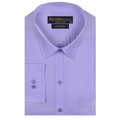 ACCOX Men's Cotton Full Sleeves Regular Fit Office Wear Solid Plain ...