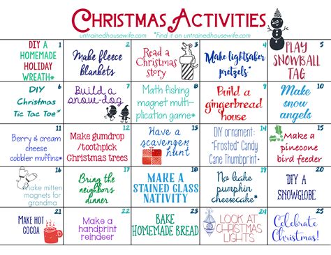 Printable Advent Calendar Ideas