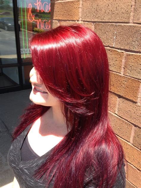 Red red red | Long hair styles, Hair color, Hair