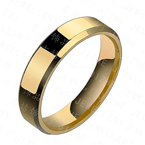 Buy Leoie 6mm Titanium Steel Rings Polish Surface Stainless Steel Rings ...