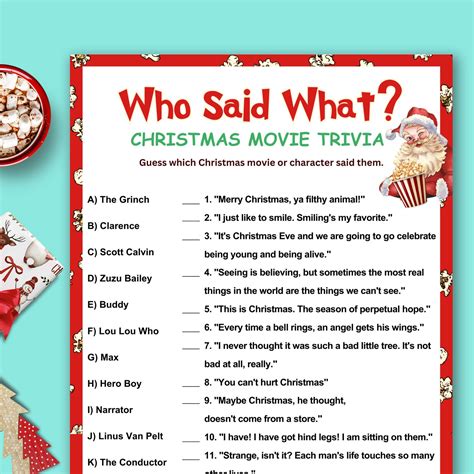 Christmas Movie Trivia Game, Christmas Movie Questions With Answer ...