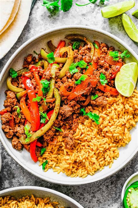 Ground Beef Fajitas | Table for Two® by Julie Chiou