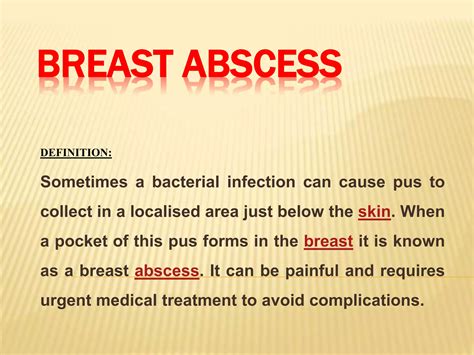 Breast abscess | PPTX