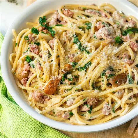 Italian Sausage and Mushroom Pasta - The Petite Cook™