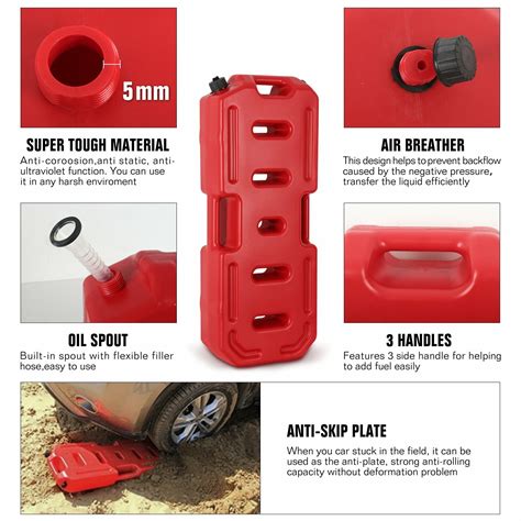 30L 8 Gallon Fuel Can Gas Petrol Container Pack w/Locks for Jeep ATV ...