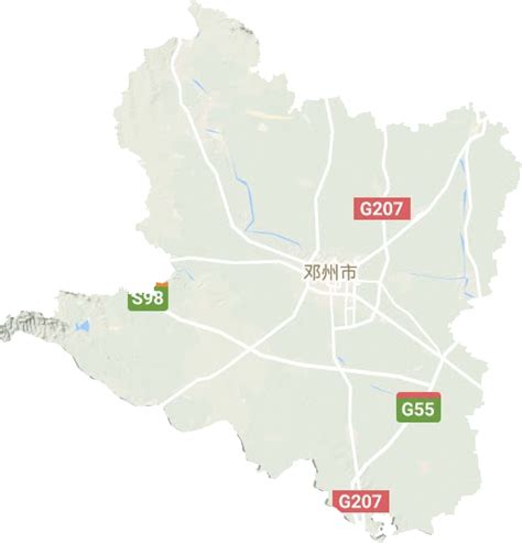 邓州市高清地形地图