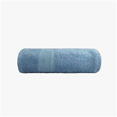 Buy TRIDENT Soft and Plush Blue Solid Cotton Bath Towel - 137x76cm from ...