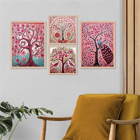 BANGERZ Madhubani Wall Art Painting For Wall Decor - Pichwai ...