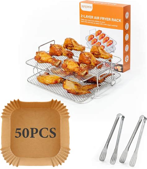 Buy XIFEPFR 8 inch Air Fryer Rack for COSORI Air Fryer 5.8Qt, Square ...