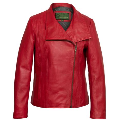 Red Woman Leather Jackets at Zoe Walker blog