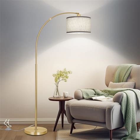 gernehop Arc Floor Lamps for Living Room,Modern Tall Standing Lamp Gold ...