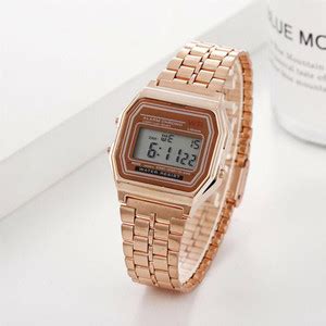 Threeza Digital Led Display Stainless Steel Bracelet Strap Watch For ...