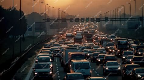 Frustrated Drivers Stuck in Traffic Jam | Premium AI-generated image