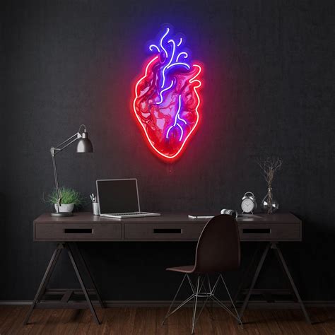 Heart Led Neon Acrylic Artwork – acrylicsheetsindia