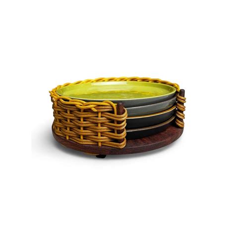 Cottage cane basket Colour Quartet - Round – Bric-a-Brac by Neelum Saigal