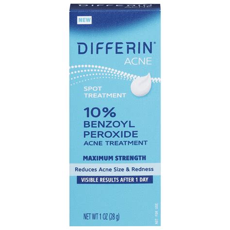 Differin Acne Treatment, Maximum Strength, 10% Benzoyl Peroxide (1 oz) Delivery or Pickup Near ...