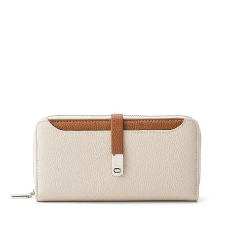 Avril Dual Tone Functional Off-white Wallet – Lino Perros