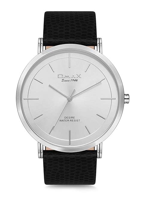 Buy Omax Mens Watch Black Dial Color With Leather Band – FASHOM