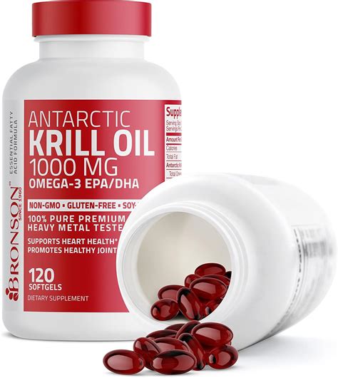 Buy Bronson Antarctic Krill Oil 1000 mg with Omega-3s EPA, DHA ...