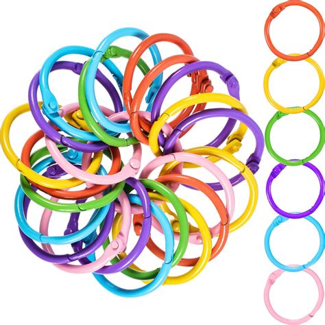 Boao 60 Pack Metal Binder Rings - 1.2 Inch - Assorted India | Ubuy