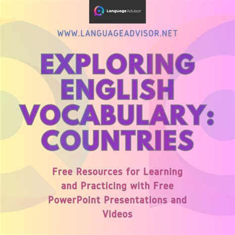 Exploring English Vocabulary: Countries - Language Advisor