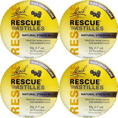 Amazon.com: Bach Flower Essences Rescue Remedy Pastilles, Black Currant ...
