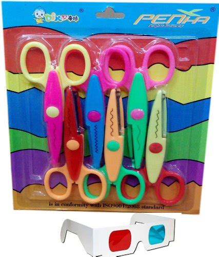 ZIG ZAG PAPER SHAPER SCISSORS ZIG ZAG SCISSORS CRAZY SCISSORS (6 Pcs ...