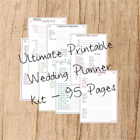 Wedding Binder Printables, These wedding planner printables are split ...