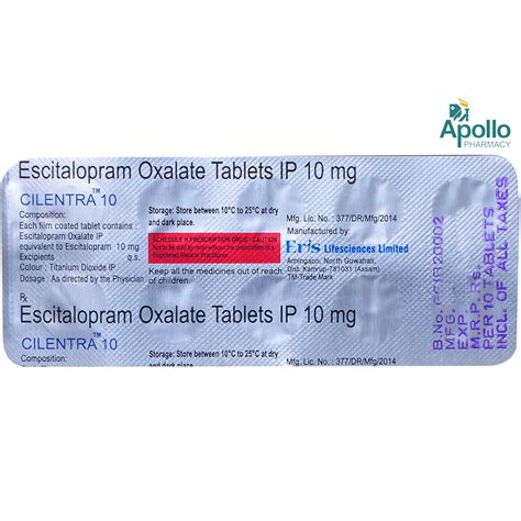 Cilentra 10 Tablet 10's Price, Uses, Side Effects, Composition - Apollo ...