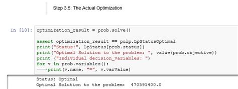 Linear Programming Python 的图像结果