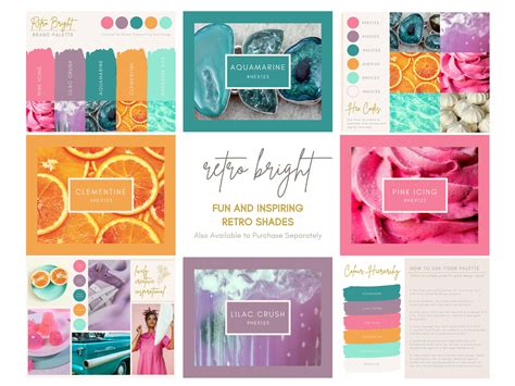 SAVE 10% Retro Brand Palette Bundle Editable Canva Colour Palette With ...