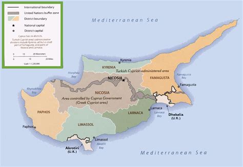 Cyprus political map - Ontheworldmap.com