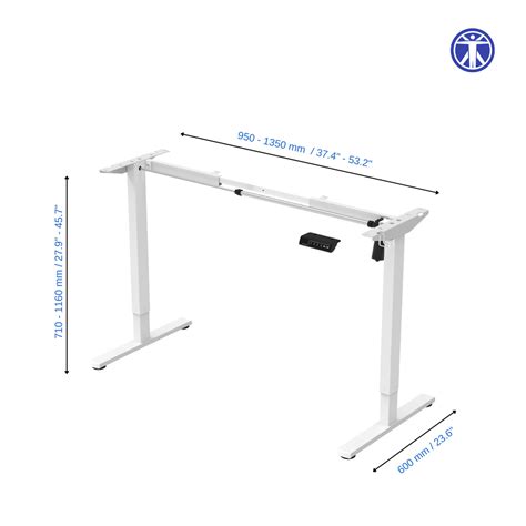 Single Motor | Height-Adjustable Standing Desk Frame (2 Stage) | SM4 S ...