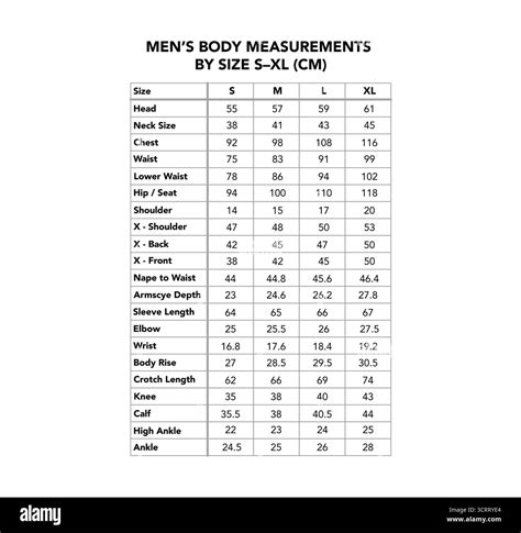 Tailor size chart hi-res stock photography and images - Alamy