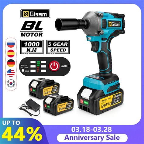 Pistola A Percussione UNISOPH 320 Nm | Avvitatore A Batteria Per Makita 18V | Alta Coppia 3200 Giri/min