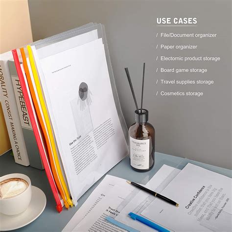 Buy 24pcs Plastic Envelopes Poly Zip Envelopes Files Zipper Folders, A4 ...