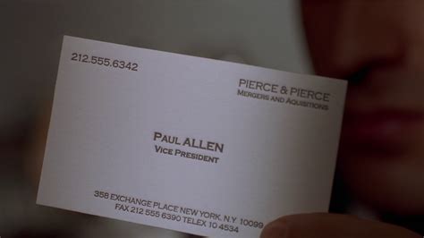 Patrick Bateman Business Card