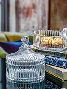 Goodhomes Glass Candy Jar with Lid Set of 2pcs 620ml TB035-2 : Amazon ...