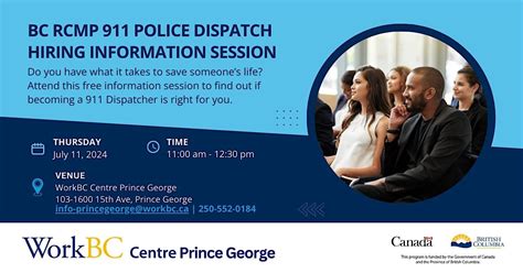 Hiring Info Session - BC RCMP 9-1-1 Police Dispatch, 103-1600 15th Ave ...