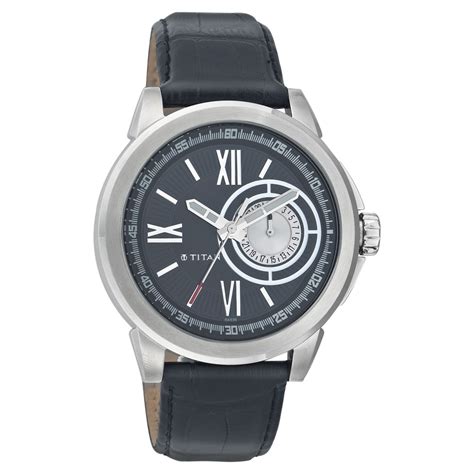 Buy Online Titan Quartz Analog Black Dial Watch for Men - nc9401sl02 ...