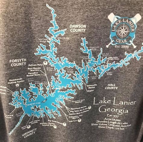 Lake Lanier: MARINA MAP - Etsy