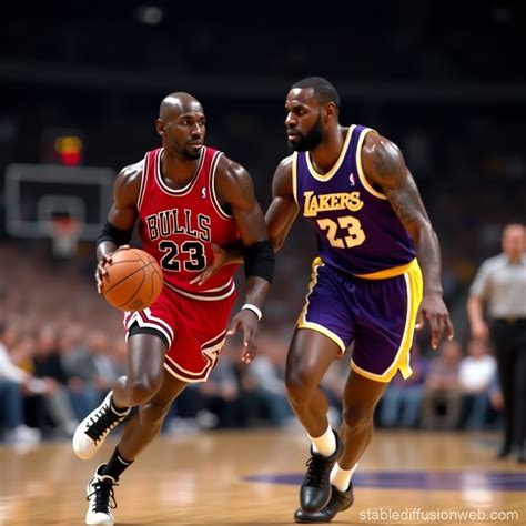 Michael Jordan vs LeBron James | Stable Diffusion Online