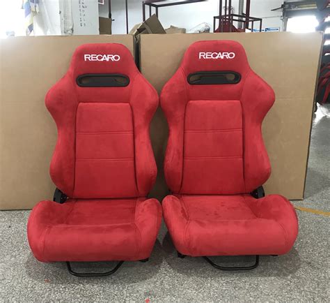 New-Full-Red-Suede-Cloth-RECARO-SPD-Bucket-Racing-Seats-JBR1035 ...