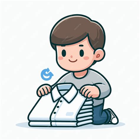 Vector of people folding clothes | Premium AI-generated vector