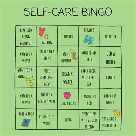 Self care sunday self care bingo printables for fall – Artofit