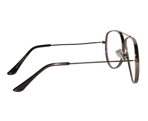 Buy Peter Jones Black Aviator Unisex Optical Frame with Side Flaps ...