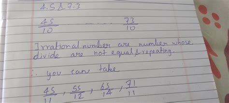 find four irrational number between 4.5and7.3 - Brainly.in